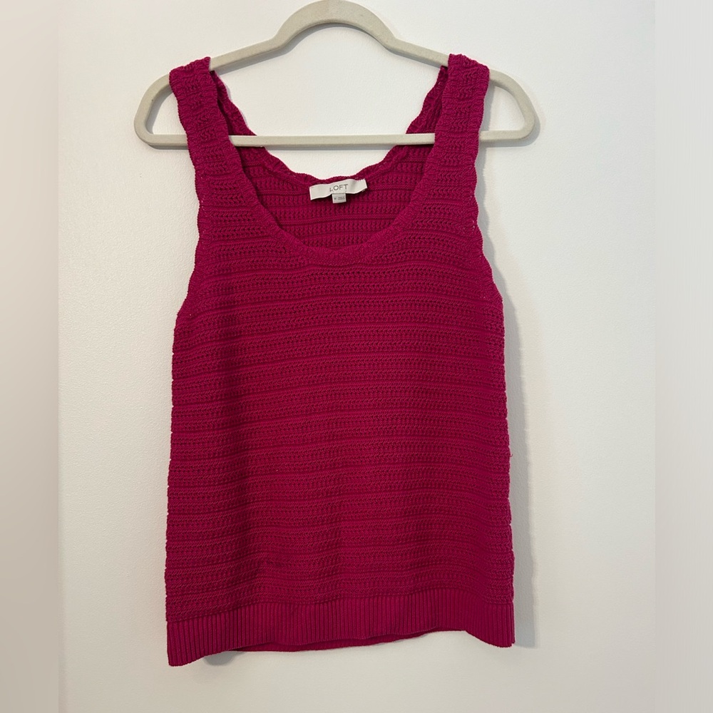 Dark fuchsia sweater tanks